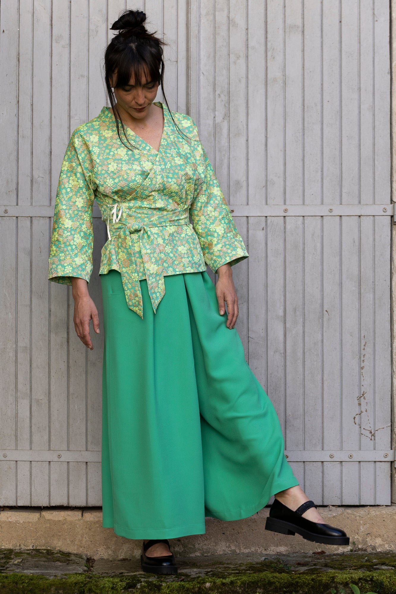 Pantalon hakama MATCHA vert - CATHERINE VALENTIN