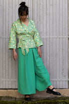 Pantalon hakama MATCHA vert - CATHERINE VALENTIN