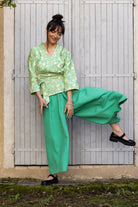 Pantalon hakama MATCHA vert - CATHERINE VALENTIN