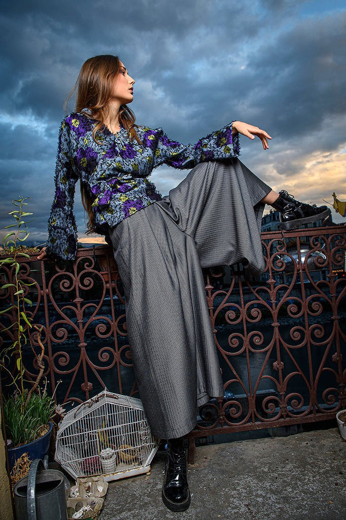 Pantalon hakama NESUMI gris - CATHERINE VALENTIN