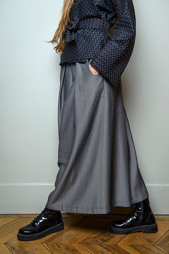 Pantalon hakama NESUMI gris - CATHERINE VALENTIN