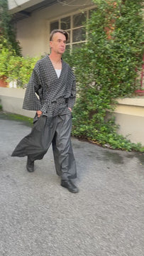 Kimono version longue et hakama KOJIMA noir