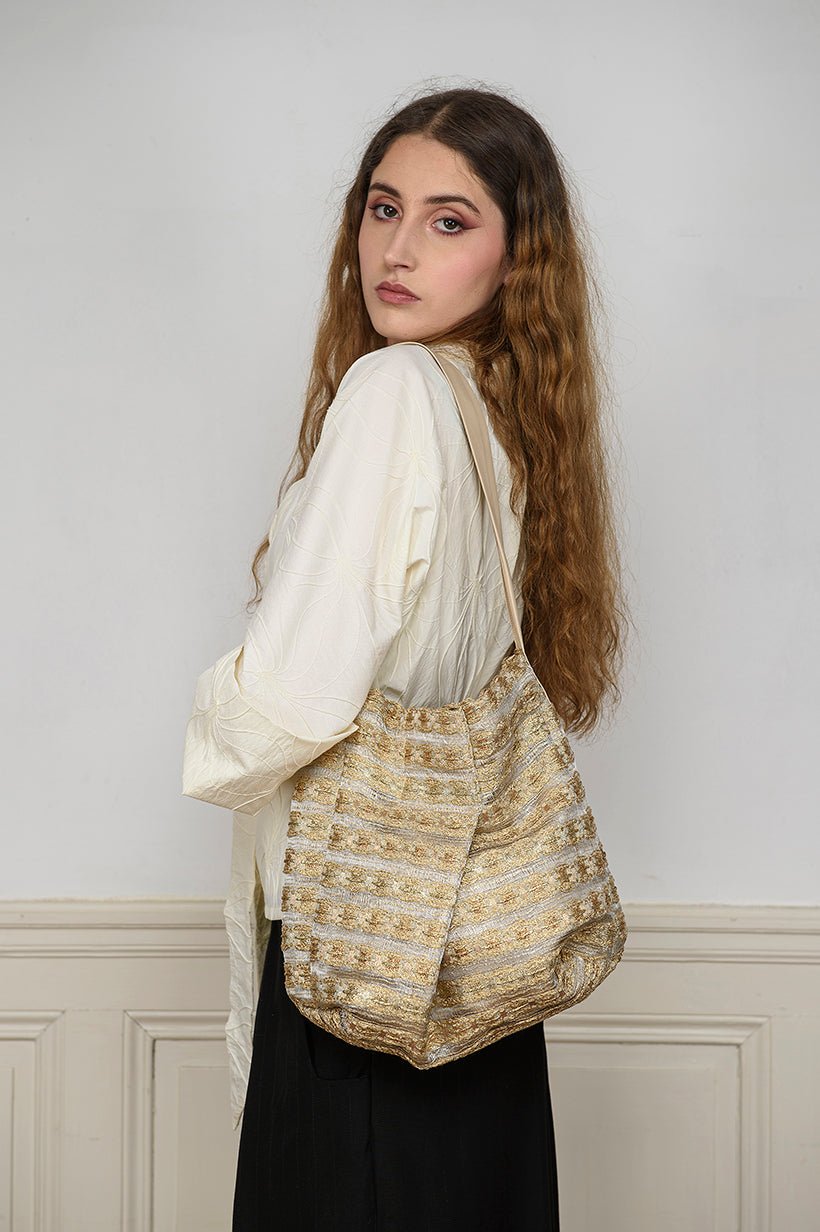 Sac KAIMONO jaune d'or - CATHERINE VALENTIN