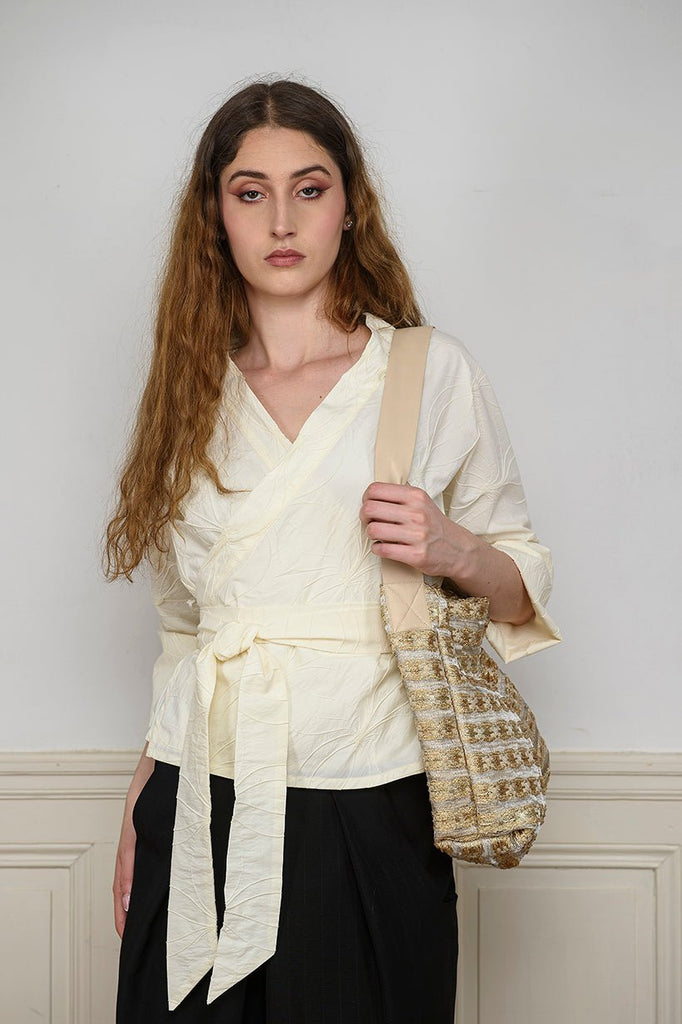 Sac KAIMONO jaune d'or - CATHERINE VALENTIN
