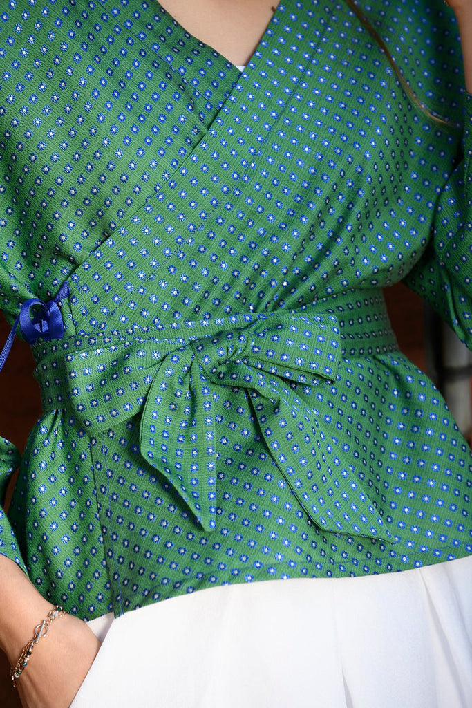 Kimono MATCHA vert - CATHERINE VALENTIN