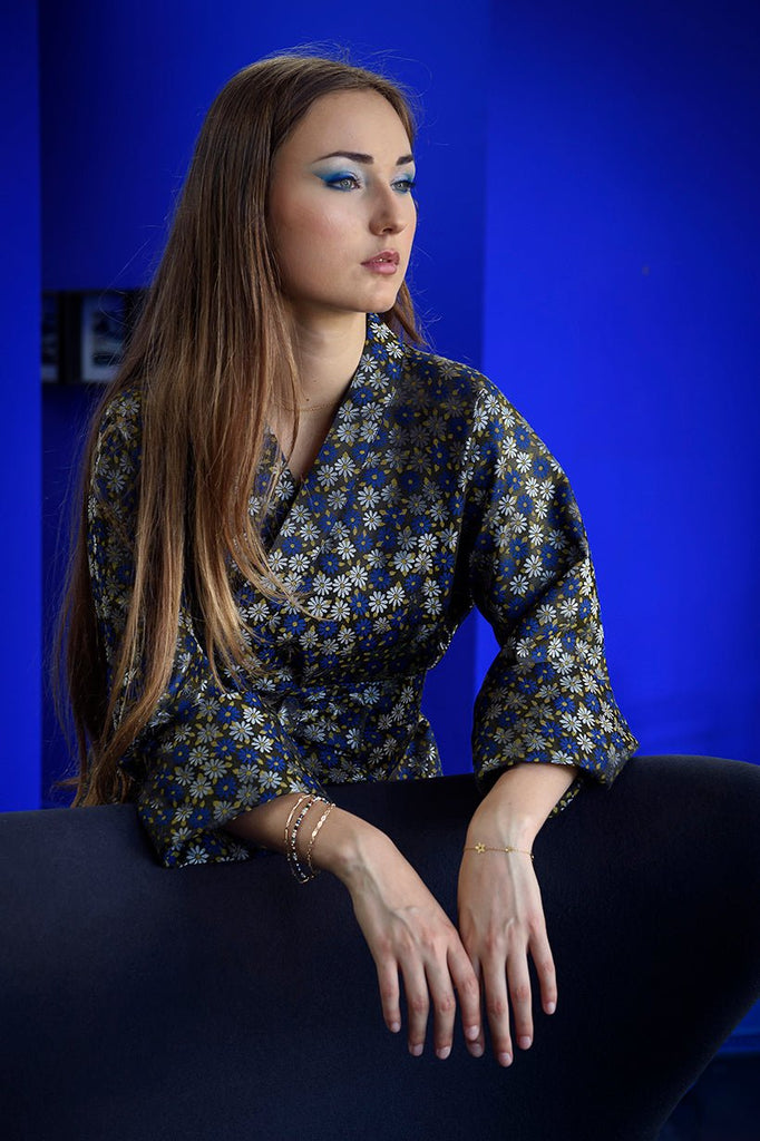 Pantalon Hakama KONIRO Bleu Indigo - CATHERINE VALENTIN